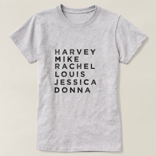 スーツのキャラクターファンのTシャツ Tシャツ (デザイン正面)