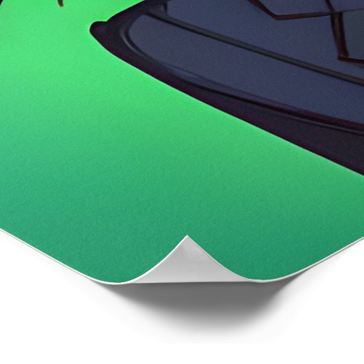 スーツのデジ絵画タルアートで猫を狙う ポスター (角)