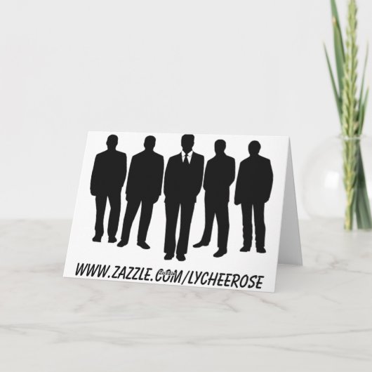 スーツの挨拶状の人 カード (裏面)