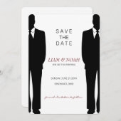 スーツの男性のイラスト セーブザデート (正面/裏面)