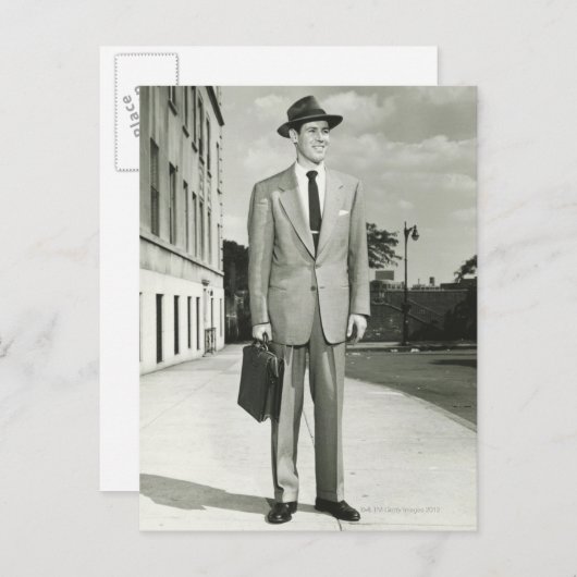 スーツの男 ポストカード (正面/裏面)