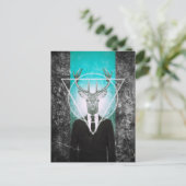 スーツの雄鹿 ポストカード (スタンド正面)