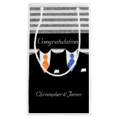 スーツの青いオレンジ結婚色のパーソナライズされた男と スモールペーパーバッグ (正面)