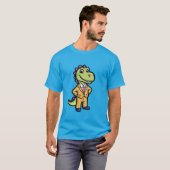スーツのTシャツを着た恐竜 Tシャツ (正面フル)
