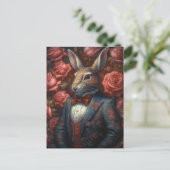 スーツを着たウサギ ポストカード (スタンド正面)