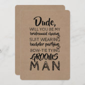 スーツを着たグロムスマンおもしろい提案 招待状 (正面/裏面)