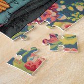 スーツを着たゴージャスな赤いキツネ ジグソーパズル (側面)