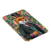 スーツを着たゴージャスな赤いキツネ マグネット (右側)