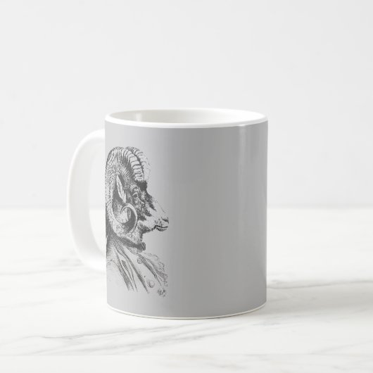 スーツを着たヒツジ コーヒーマグカップ (正面左)