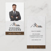 スーツを着たビジネスマン 名刺 (正面/裏面)