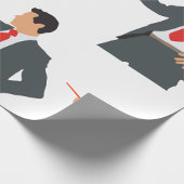 スーツを着たポインターの男性のラッピングペーパー ラッピングペーパー