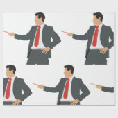 スーツを着たポインターの男性のラッピングペーパー ラッピングペーパー (フラット)