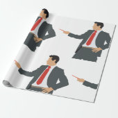 スーツを着たポインターの男性のラッピングペーパー ラッピングペーパー (アンロールド)