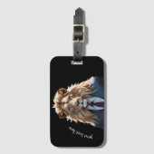 スーツを着たライオン ラゲッジタグ (正面縦)