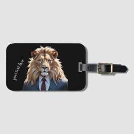 スーツを着たライオン ラゲッジタグ