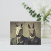 スーツを着た二人の馬 ポストカード (スタンド正面)