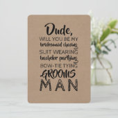 スーツを着た仲間の面白いプロポーズ 招待状 (スタンド正面)