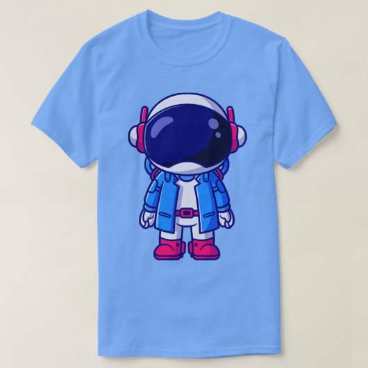スーツを着た可愛い宇宙飛行士 Tシャツ (デザイン正面)