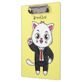 スーツを着た可愛い猫 クリップボード (左)