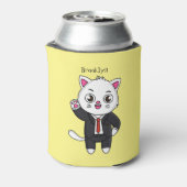 スーツを着た可愛い猫 缶クーラー (缶裏面)