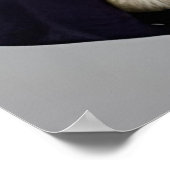 スーツを着た壁アートのアライグマの紳士 ポスター (角)