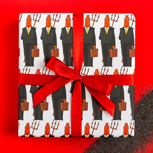 スーツを着た悪魔 ラッピングペーパー