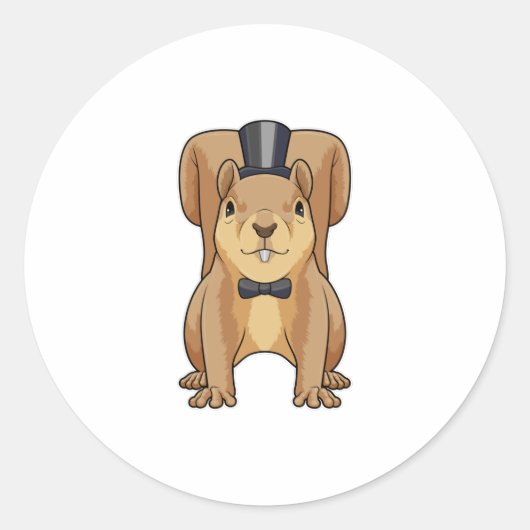 スーツを着た新郎としてのリス ラウンドシール (正面)