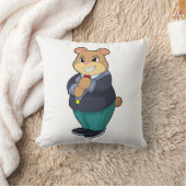 スーツを着た新郎としてベア クッション (ブランケット)