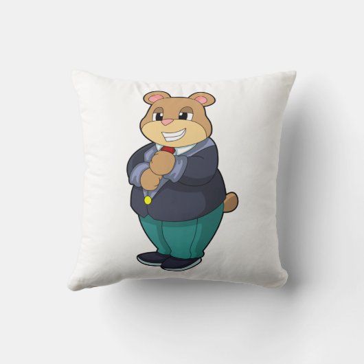 スーツを着た新郎としてベア クッション (裏面)