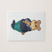 スーツを着た新郎クマ ジグソーパズル (横)