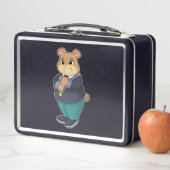 スーツを着た熊が新郎 メタルランチボックス (インサイチュ)