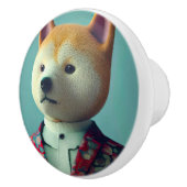 スーツを着た犬 セラミックノブ (右)
