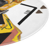 スーツを着た犬：デジタルアート カッティングボード (角)