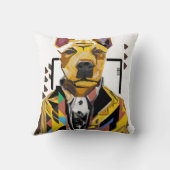 スーツを着た犬：デジタルアート クッション (裏面)