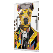 スーツを着た犬：デジタルアート クリップボード (左)