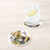 スーツを着た犬:デジタルアート コースター (側面)