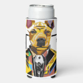 スーツを着た犬：デジタルアート スリム缶クーラー (Seltzer裏面)