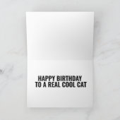 スーツを着た猫誕生日カード カード (内部)