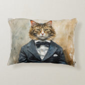 スーツを着た猫 アクセントクッション (裏面)