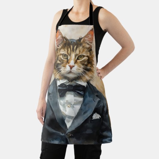 スーツを着た猫 エプロン (インサイチュ)
