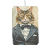 スーツを着た猫 カーエアーフレッシュナー (正面)