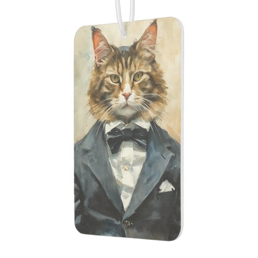 スーツを着た猫 カーエアーフレッシュナー (左)