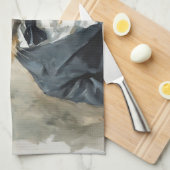 スーツを着た猫 キッチンタオル (四つ折り)