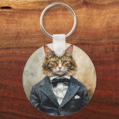 スーツを着た猫 キーホルダー (裏面)