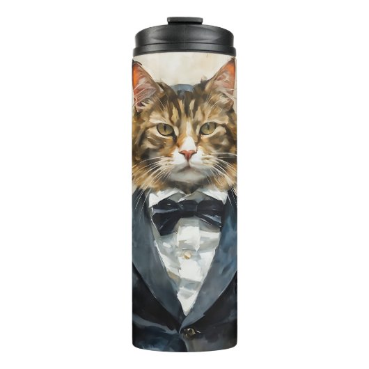 スーツを着た猫 タンブラー (正面)