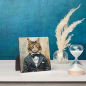 スーツを着た猫 フォトプラーク (インサイチュ)