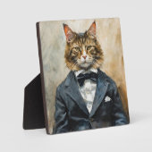 スーツを着た猫 フォトプラーク (正面)