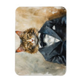 スーツを着た猫 マグネット (縦)