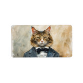 スーツを着た猫 ラベル (正面)