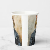 スーツを着た猫 紙コップ (左)